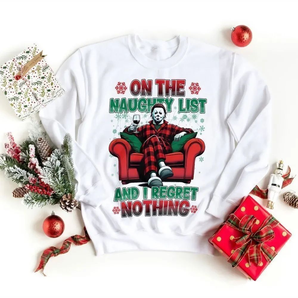Christmas Sweatshirt with Festive Graphic
